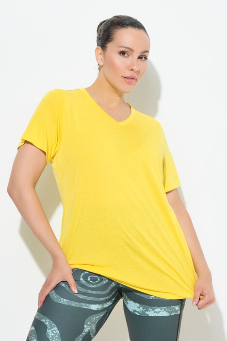 T-shirt technique antibactérien, décolleté en V et manches courtes