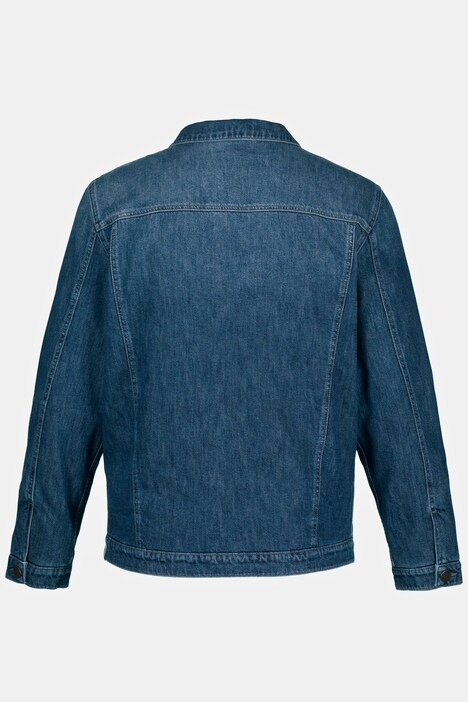 STHUGE Jeansjacke, Teddyfutter, Zipper, Langarm, bis 8 XL