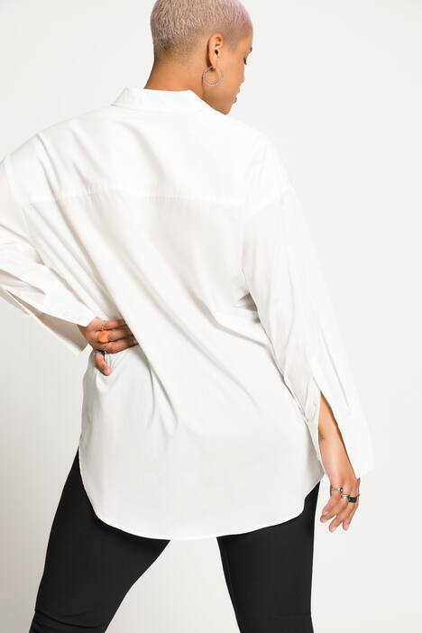 Hemdbluse, oversized, Hemdkragen, Langarm