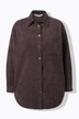 Chemisier oversize en velours côtelé stretch, col chemise et manches longues