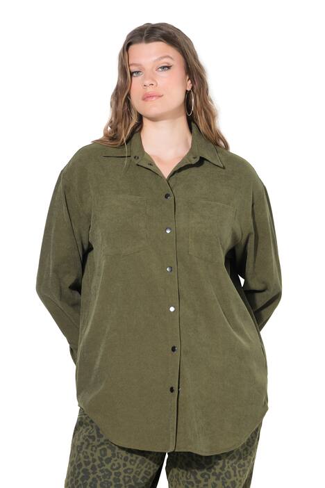 Manšestrová košile, oversize, límeček, dlouhé rukávy