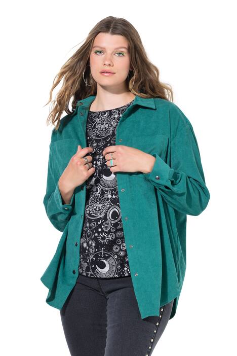Manšestrová košile, oversize, límeček, dlouhé rukávy