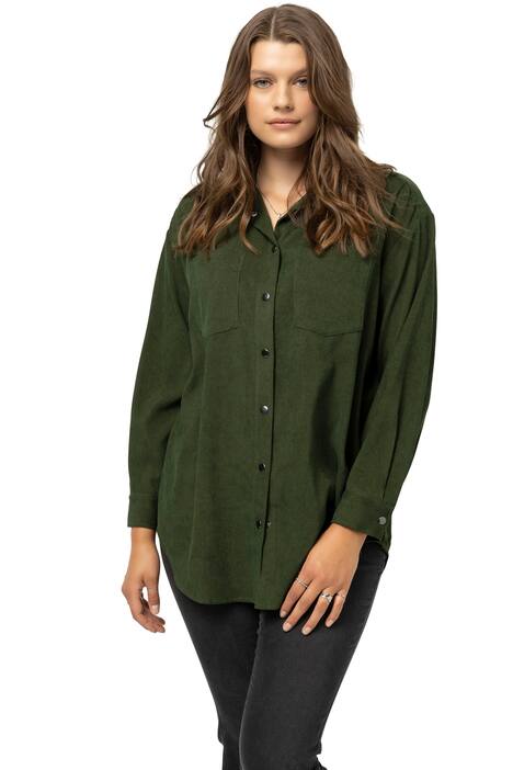 Manšestrová košile, oversize, límeček, dlouhé rukávy