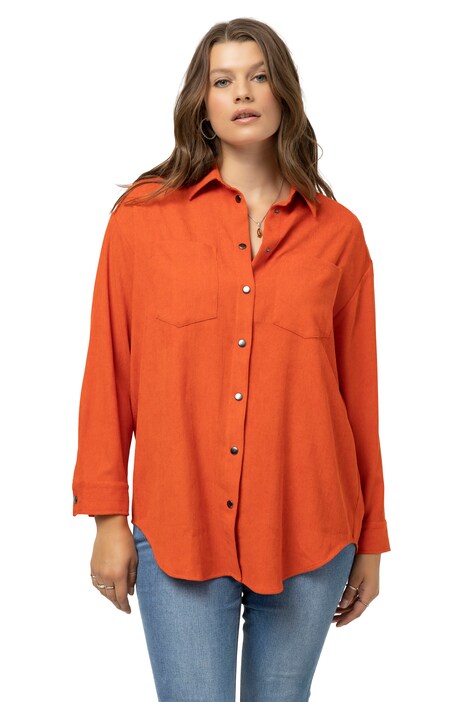 Manšestrová košile, oversize, límeček, dlouhé rukávy