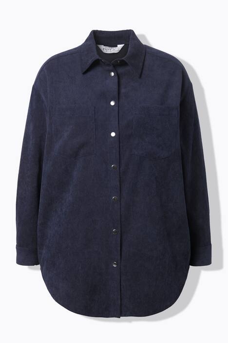 Cord-Hemd, oversized, Hemdkragen, Langarm