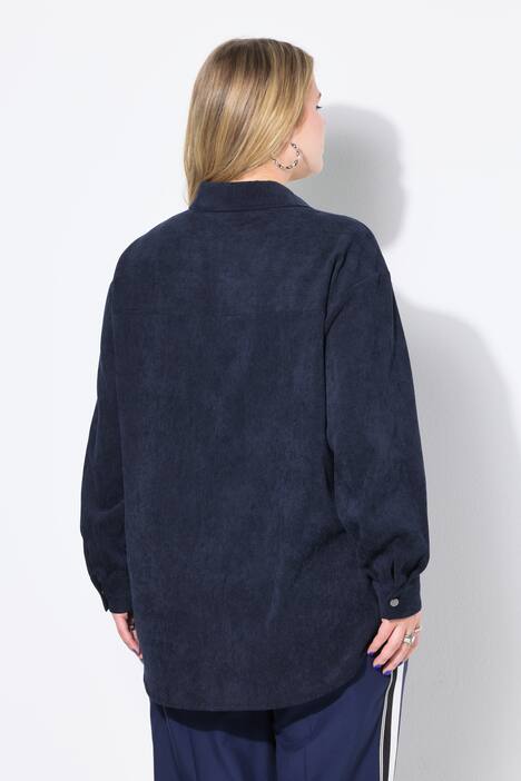 Cord-Hemd, oversized, Hemdkragen, Langarm