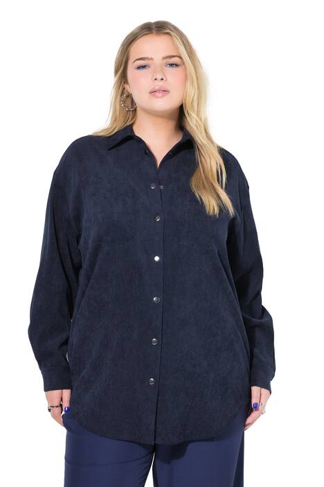 Manšestrová košile, oversize, límeček, dlouhé rukávy