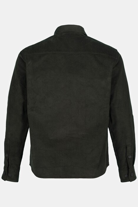 Camicia STHUGE da indossare sopra altri indumenti in velluto a coste con maniche lunghe, colletto ad apertura inglese e taglio moderno, disponibile fino alla tg. 8XL