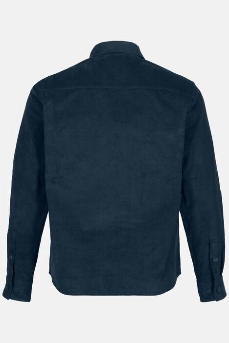 Camicia STHUGE da indossare sopra altri indumenti in velluto a coste con maniche lunghe, colletto ad apertura inglese e taglio moderno, disponibile fino alla tg. 8XL