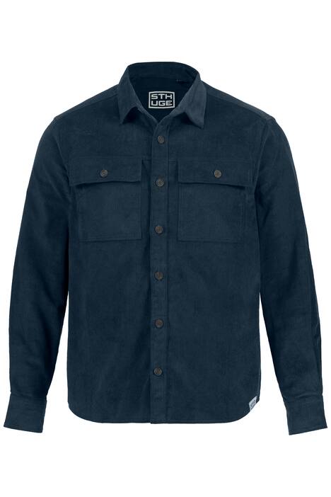 STHUGE košile, svrchní, manšestr, dlouhé rukávy, Modern střih, Kent límeček, do 8XL