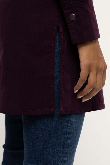 Longbluse Identity, Babycord, Hemdkragen, Langarm