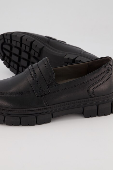 Leder-Loafer, Jana Shoes, Chunky-Sohle, Komfortweite