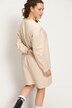 Sweatjurk, oversized, midi-lengte, ronde hals, lange mouwen