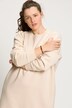 Sweatjurk, oversized, midi-lengte, ronde hals, lange mouwen