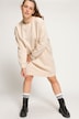 Sweatjurk, oversized, midi-lengte, ronde hals, lange mouwen