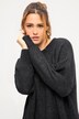 Abito midi di maglia con taglio oversize, scollo a girocollo e maniche lunghe