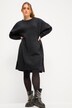 Abito midi di maglia con taglio oversize, scollo a girocollo e maniche lunghe