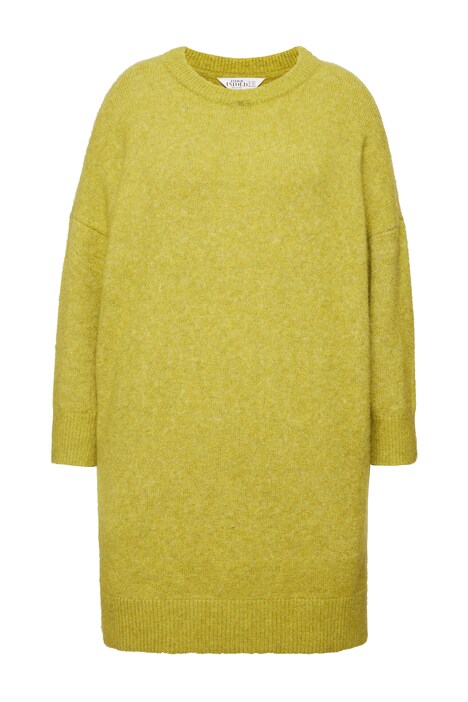 Úpletové šaty, oversize, midi délka, kulatý výstřih, dlouhé rukávy