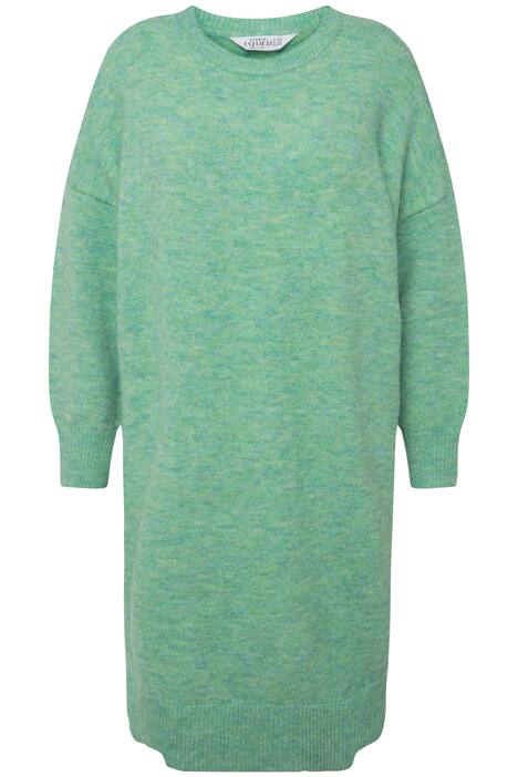 Úpletové šaty, oversize, midi délka, kulatý výstřih, dlouhé rukávy