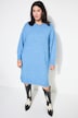 Robe en maille#, coupe oversize, longueur midi. Avec col rond et manches longues