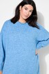 Robe en maille#, coupe oversize, longueur midi. Avec col rond et manches longues