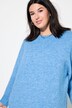 Robe en maille#, coupe oversize, longueur midi. Avec col rond et manches longues