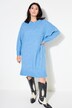 Robe en maille#, coupe oversize, longueur midi. Avec col rond et manches longues