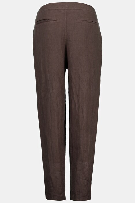 Leinen-Hose Identity, gerade Passform, Bund mit Zipper