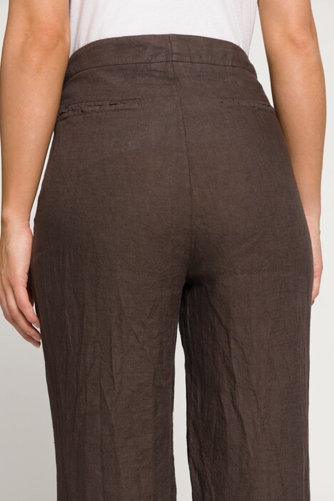Leinen-Hose Identity, gerade Passform, Bund mit Zipper
