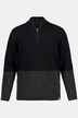 STHUGE troyer, jemný úplet, stojáček se zipem, dlouhé rukávy, do 8XL