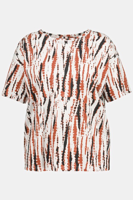 T-shirt, oversized, imprimé animal, col rond, manches courtes