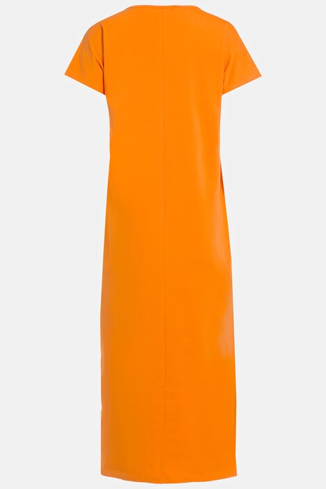 Kleid, Jersey, Rundhals, ärmellos, Seitenschlitze
