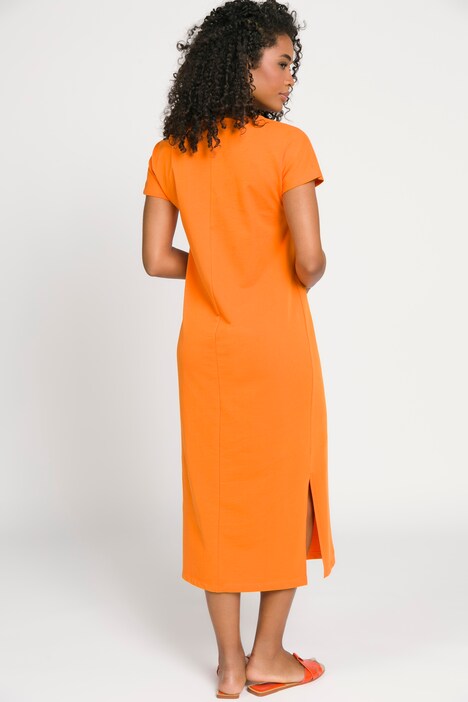 Kleid, Jersey, Rundhals, ärmellos, Seitenschlitze