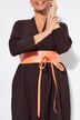 Ceinture en cuir à nouer. Longs rubans