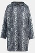Cappotto impermeabile con stampa leopardata, cappuccio e zip