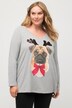 Holiday Pup Sequin Accent A-line Fit Tee
