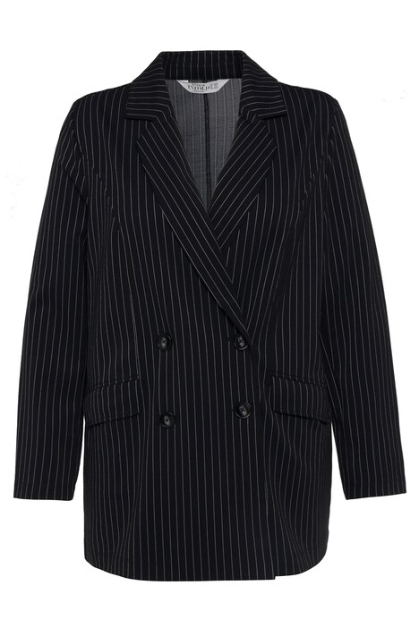 Žerzejový blejzr, oversize, dvouřadý, elegantní proužky