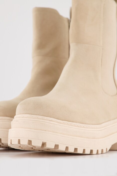 Botas de piel, aplicación elástica, cremallera interior, suela de plataforma