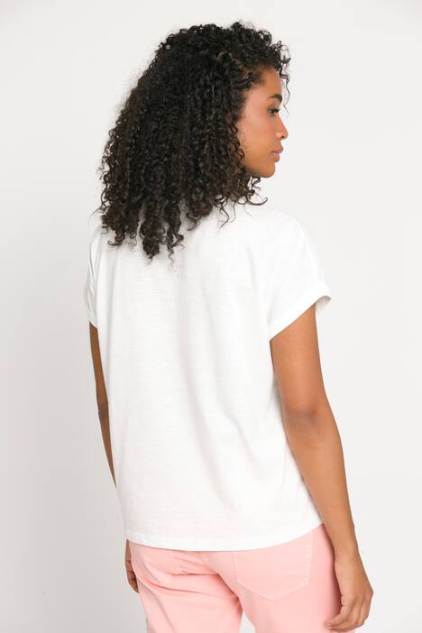 T-Shirt, Schriftmotiv, Oversized, Rundhals, Halbarm