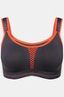 Sportbeha, zonder beugels, microvezels, mesh-inzetstuk, cup C-D