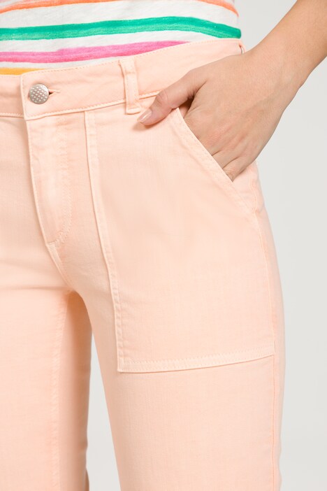 7/8-Jeans, weites Bein, aufgesetzte Taschen