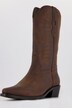 Botas de vaquero, cuero, caña XL, costuras pespunteadas