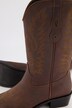 Botas de vaquero, cuero, caña XL, costuras pespunteadas
