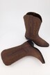 Botas de vaquero, cuero, caña XL, costuras pespunteadas