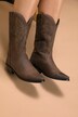 Botas de vaquero, cuero, caña XL, costuras pespunteadas