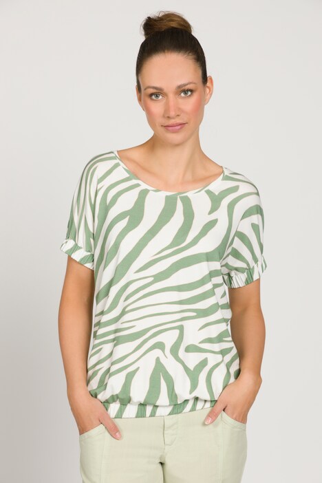 T-Shirt Identity, oversized, Animal Print, Rundhals, Halbarm