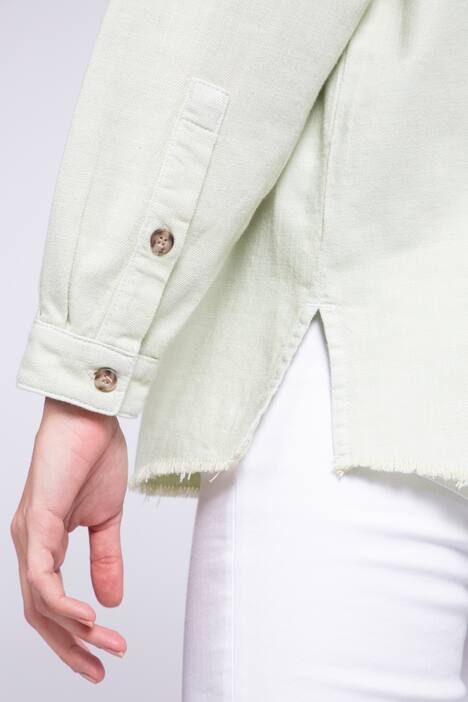 Hemdbluse, Oversized, Hemdkragen, Langarm