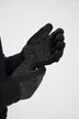 Gants en cuir suédé, avec des empiècements en maille et une doublure bien chaude
