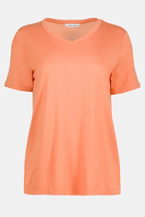 T-Shirt, Identity, weite Passform, V-Ausschnitt, Halbarm