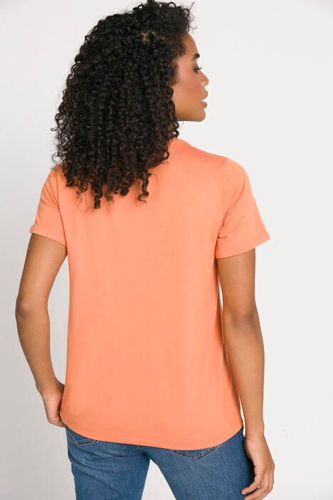 T-Shirt, Identity, weite Passform, V-Ausschnitt, Halbarm